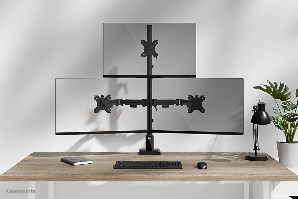 Neomounts DS60-600BL2-1 Supporto per triplo monitor 10-32"